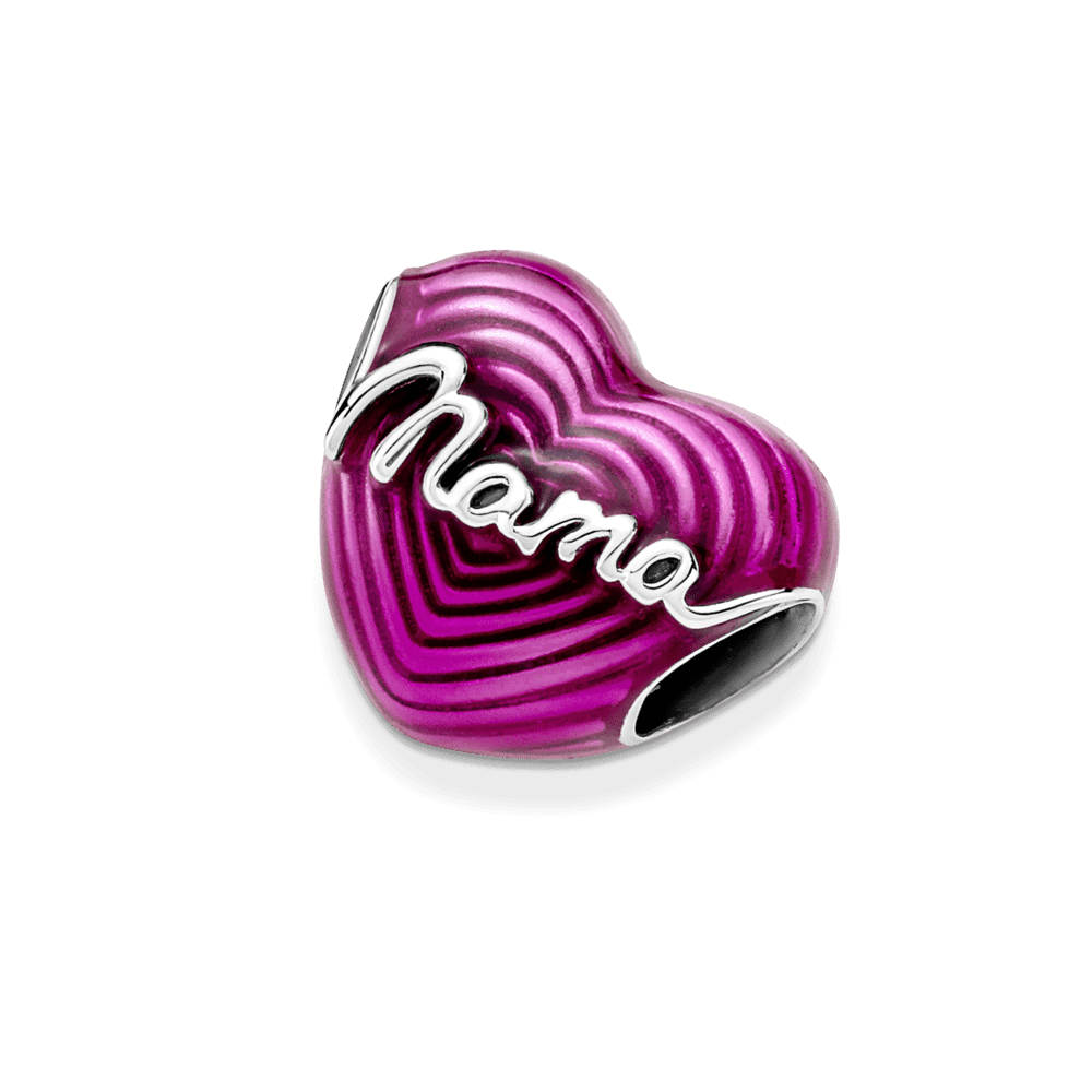 Charm Corazón Amor De Mamá Radiante Rosa