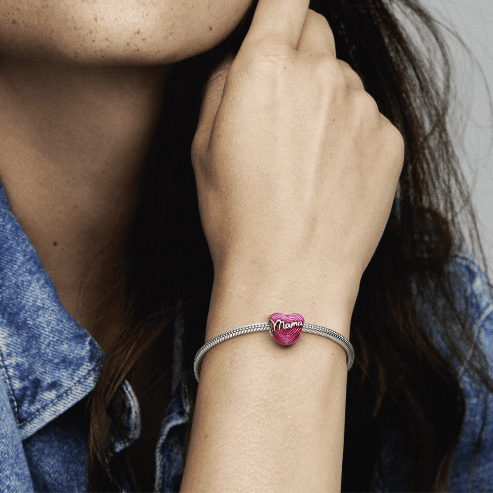 Charm Corazón Amor De Mamá Radiante Rosa