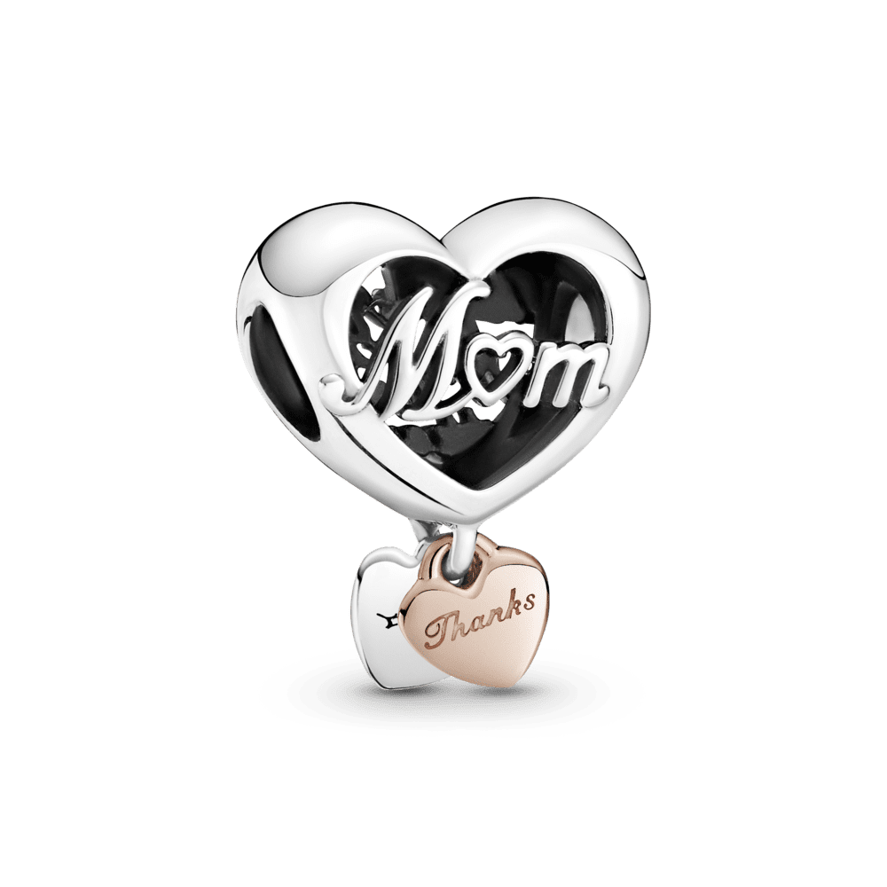 Charm Corazón Gracias Mamá Dos Tonos