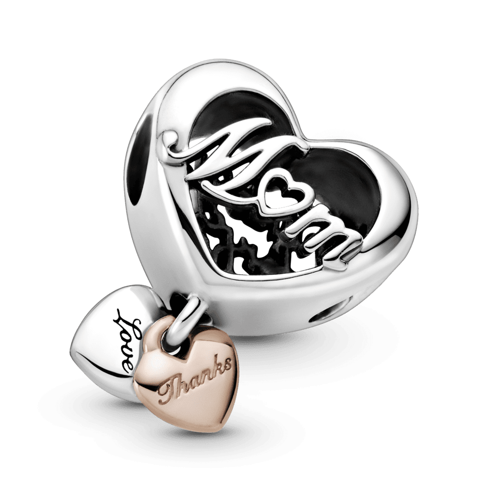 Charm Corazón Gracias Mamá Dos Tonos