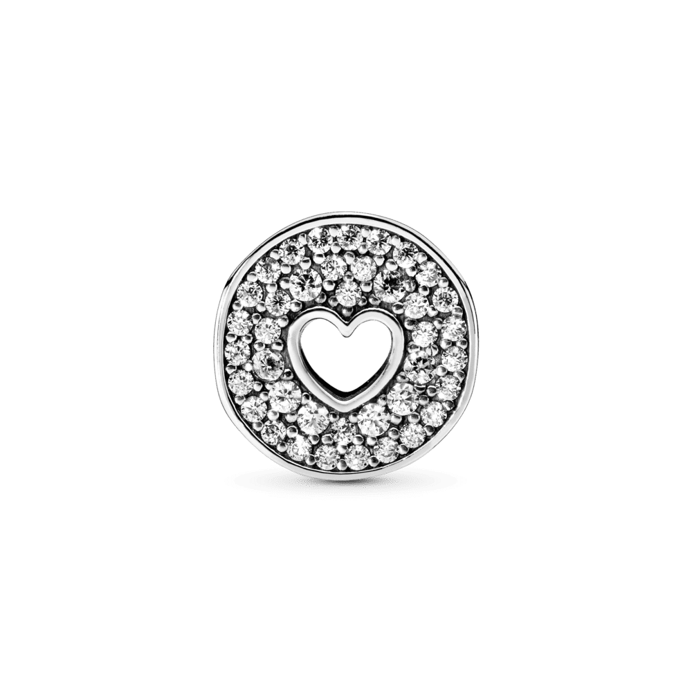Charm de Aniversario corazón y pavé