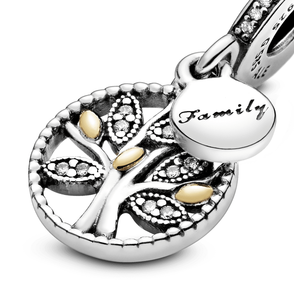 Charm Colgante Generaciones De Familia Dos Tonos