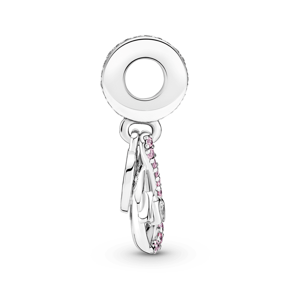 Charm Colgante Doble Mamá E Infinito Con Pavé