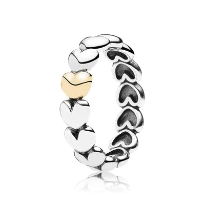 Anillo de 14kt oro y plata de Iey Mi amor verdadero
