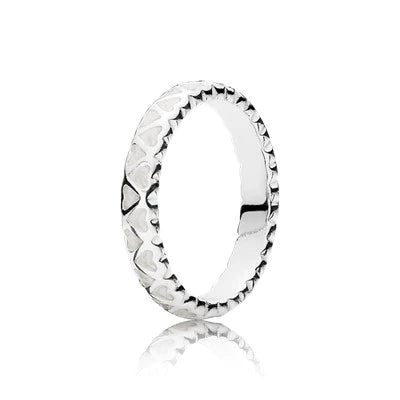 Anillo en plata Abundancia de Amor con esmalte gris