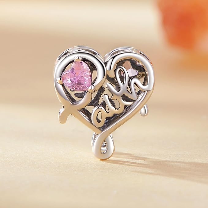 Charm de plata "Faith" Gnoce