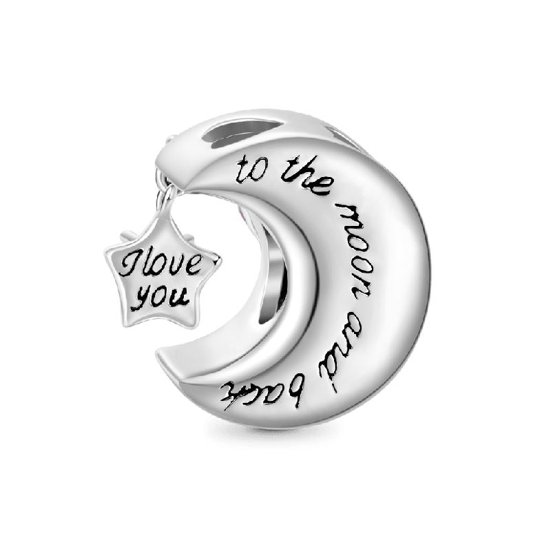 Charm Gnoce Purple Star Moon que brilla en la oscuridad