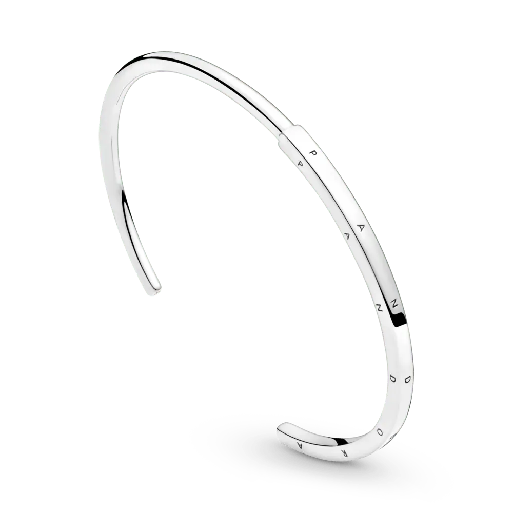 Pulsera Rígida Pandora Signature I-D Abierta