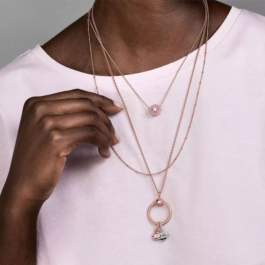 Cadena Clásica Recubrimiento en Oro Rosa de 14k