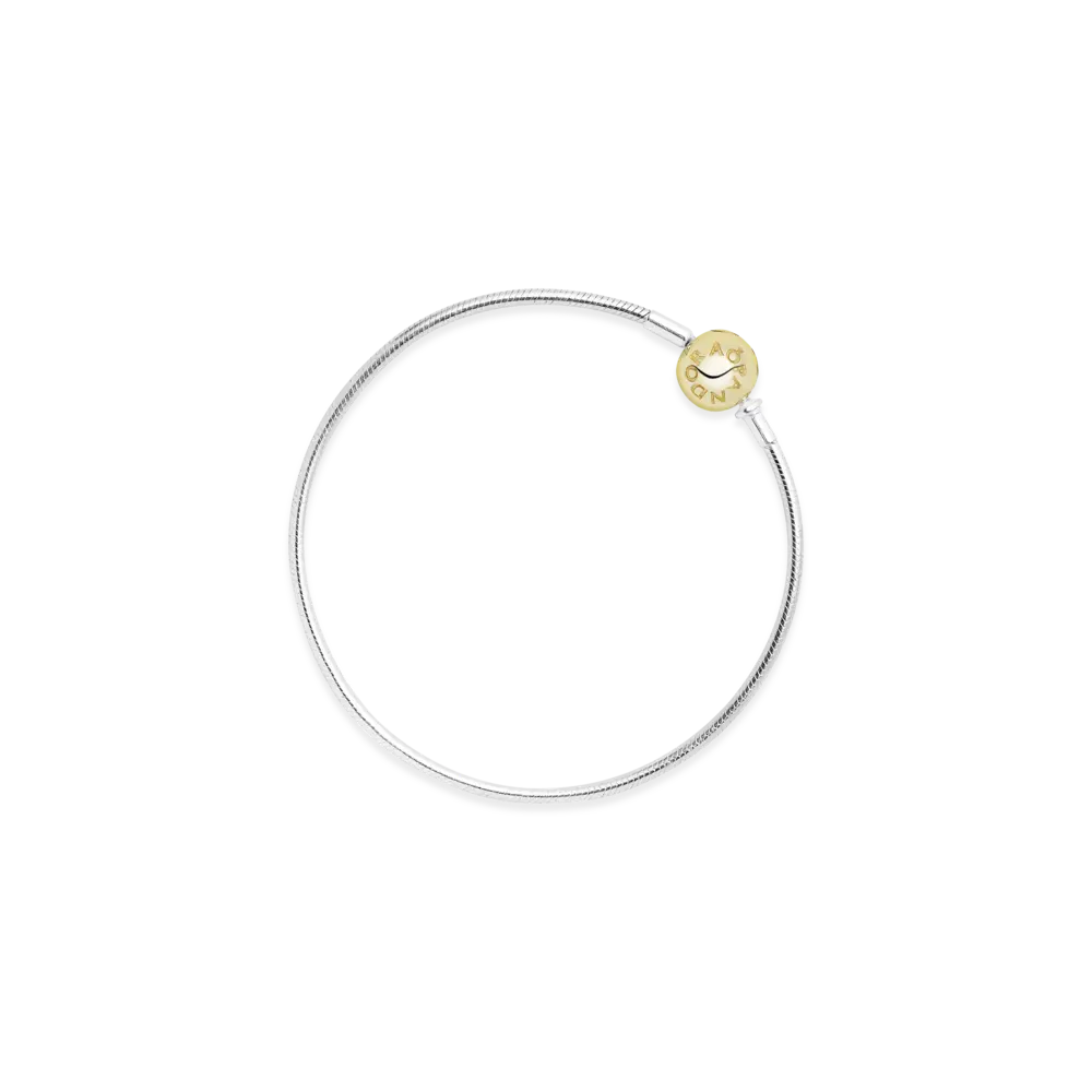 Pulsera en Plata Coleccion ESSENCE con Cierre Redondo en Oro 14k
