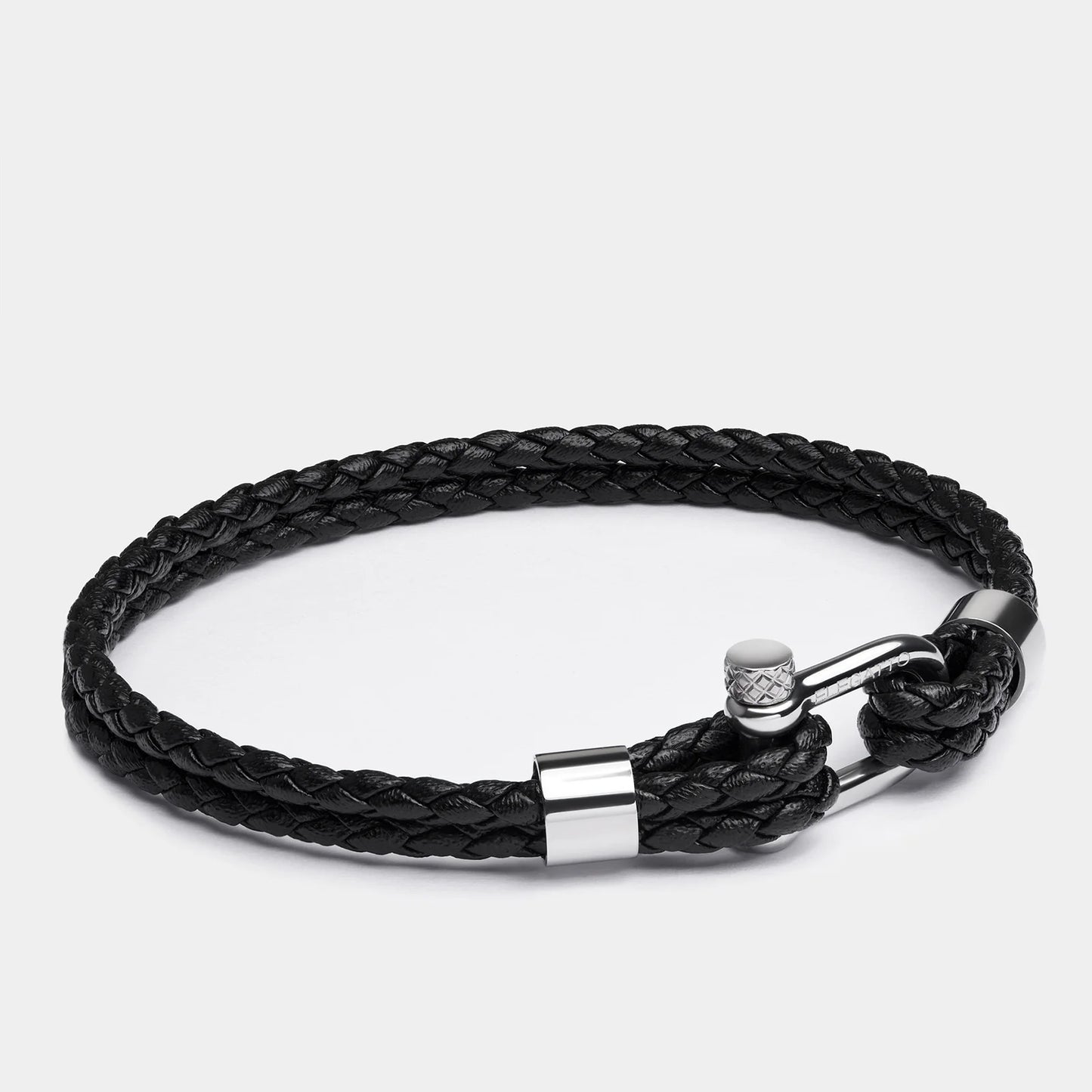 Pulsera Elegatto Helix Black Cuero