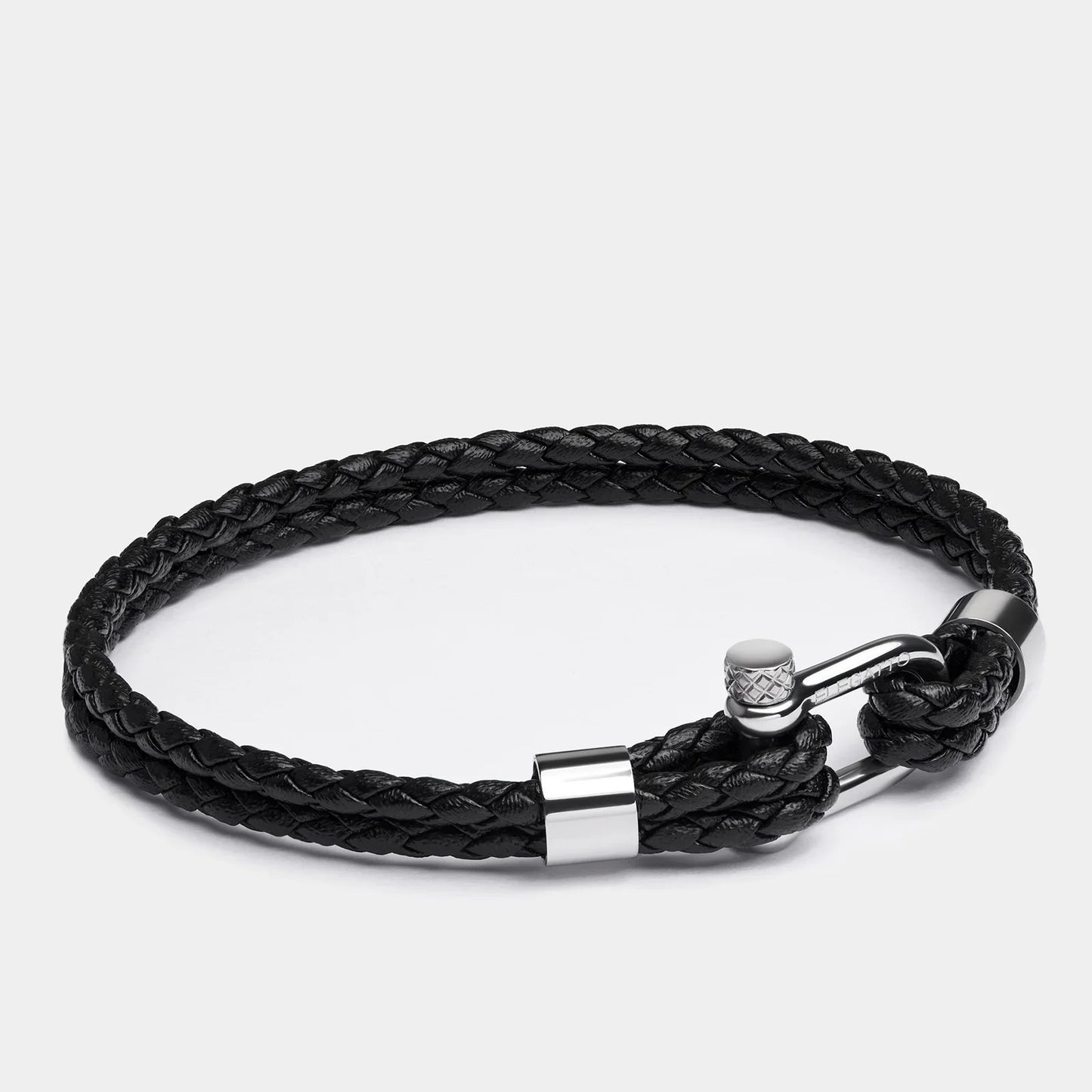 Pulsera Elegatto Helix Black Cuero