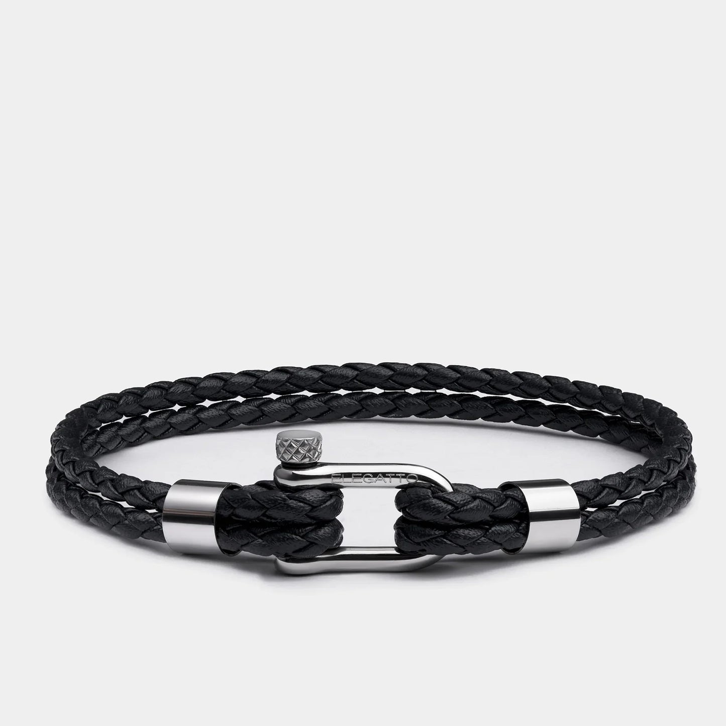Pulsera Elegatto Helix Black Cuero