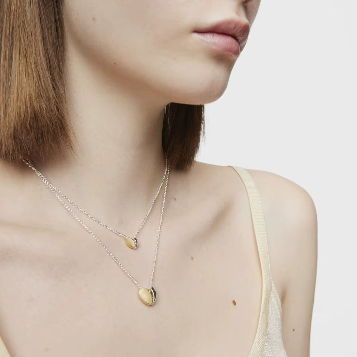 Collar Corazón Bicolor