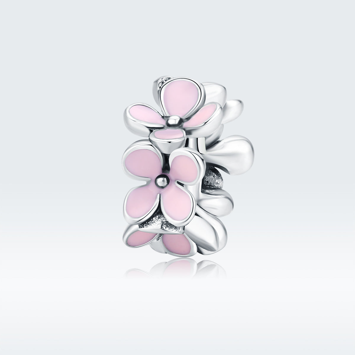 Charm espaciador de Flor Rosa Gnoce