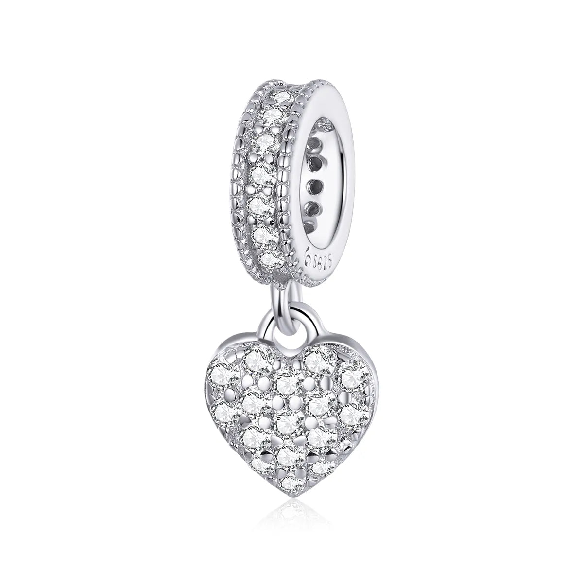 Charm colgante amor brillante plateado