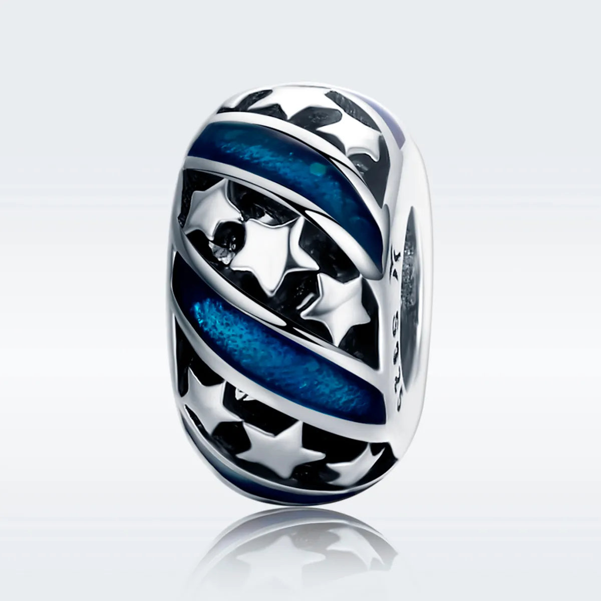 Charm de plata Estrella brillante del río