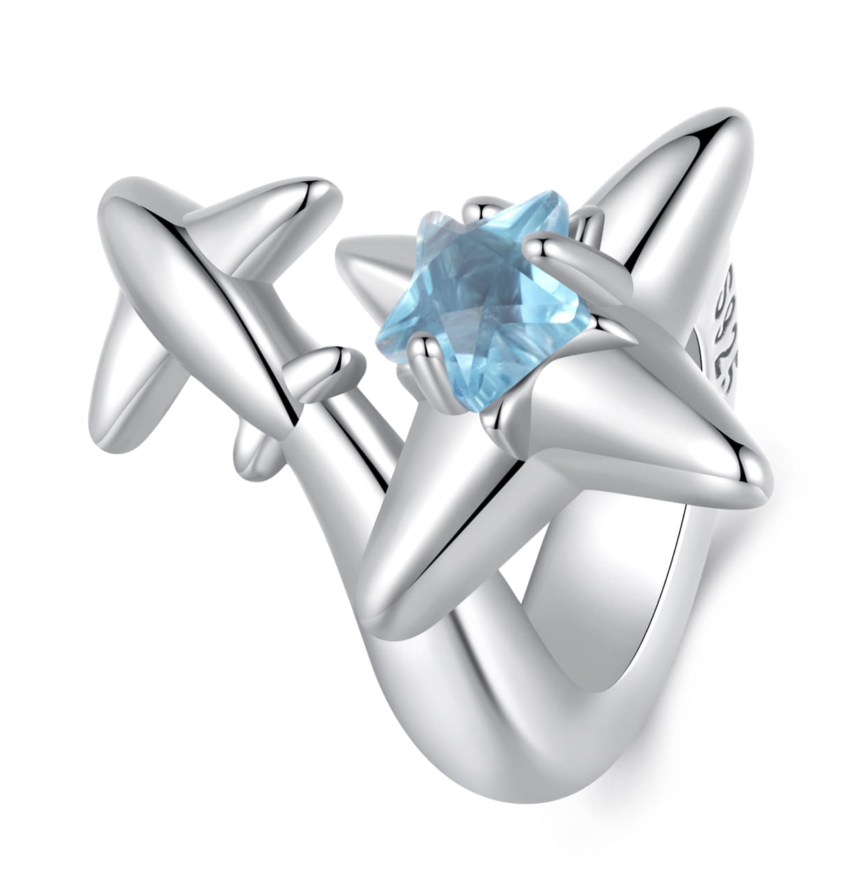 Charm de plata Avión pequeño