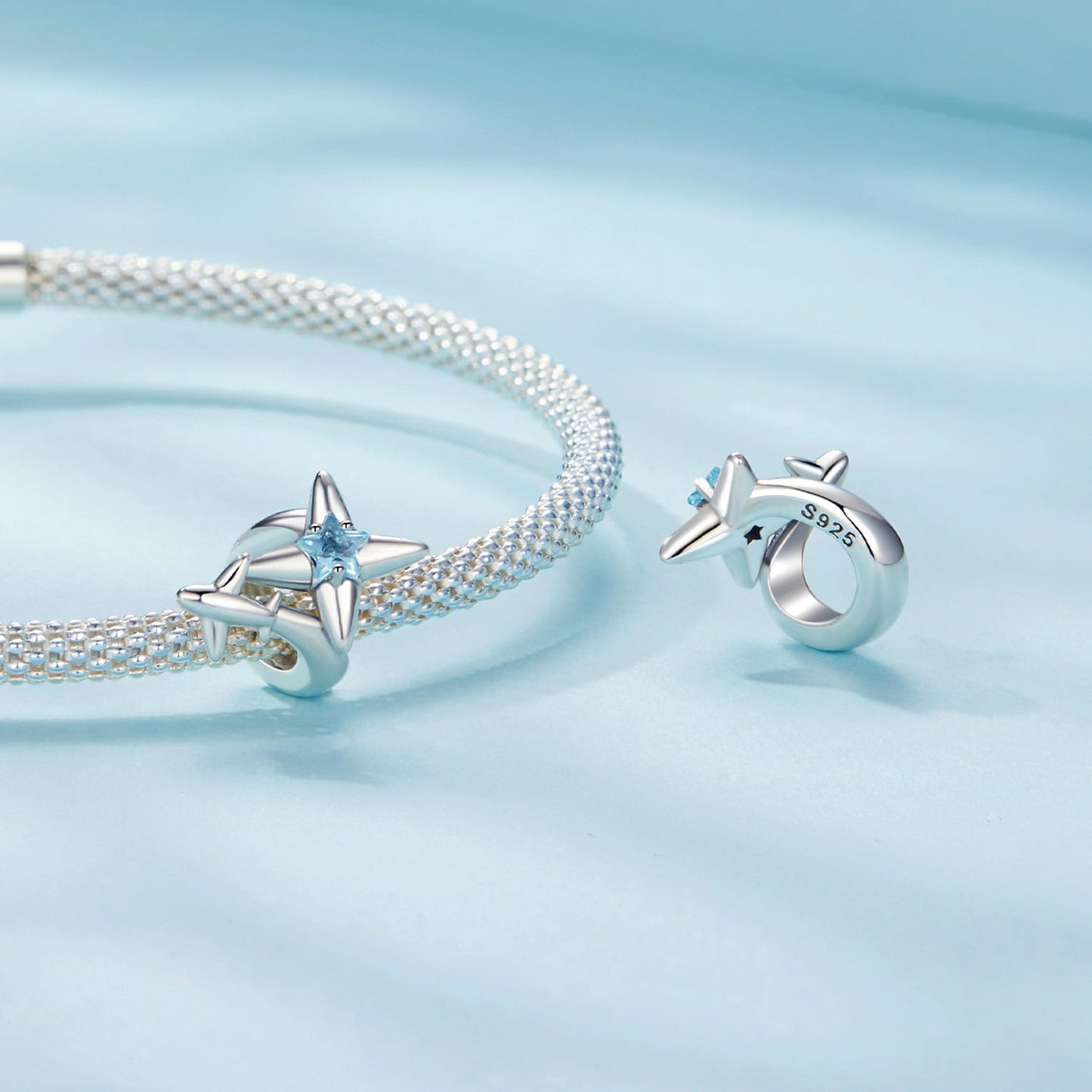 Charm de plata Avión pequeño