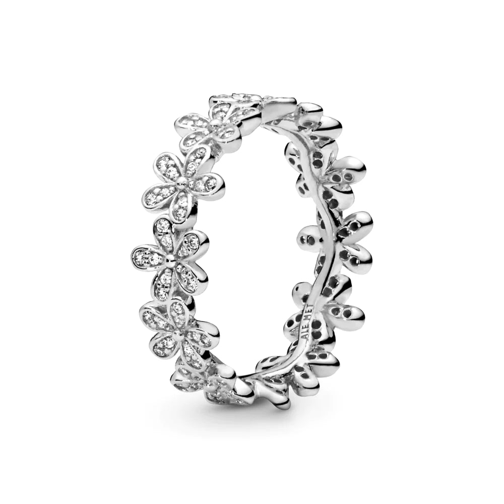 Anillo en plata Prado de Margarltas Deslumbrantes con circonias