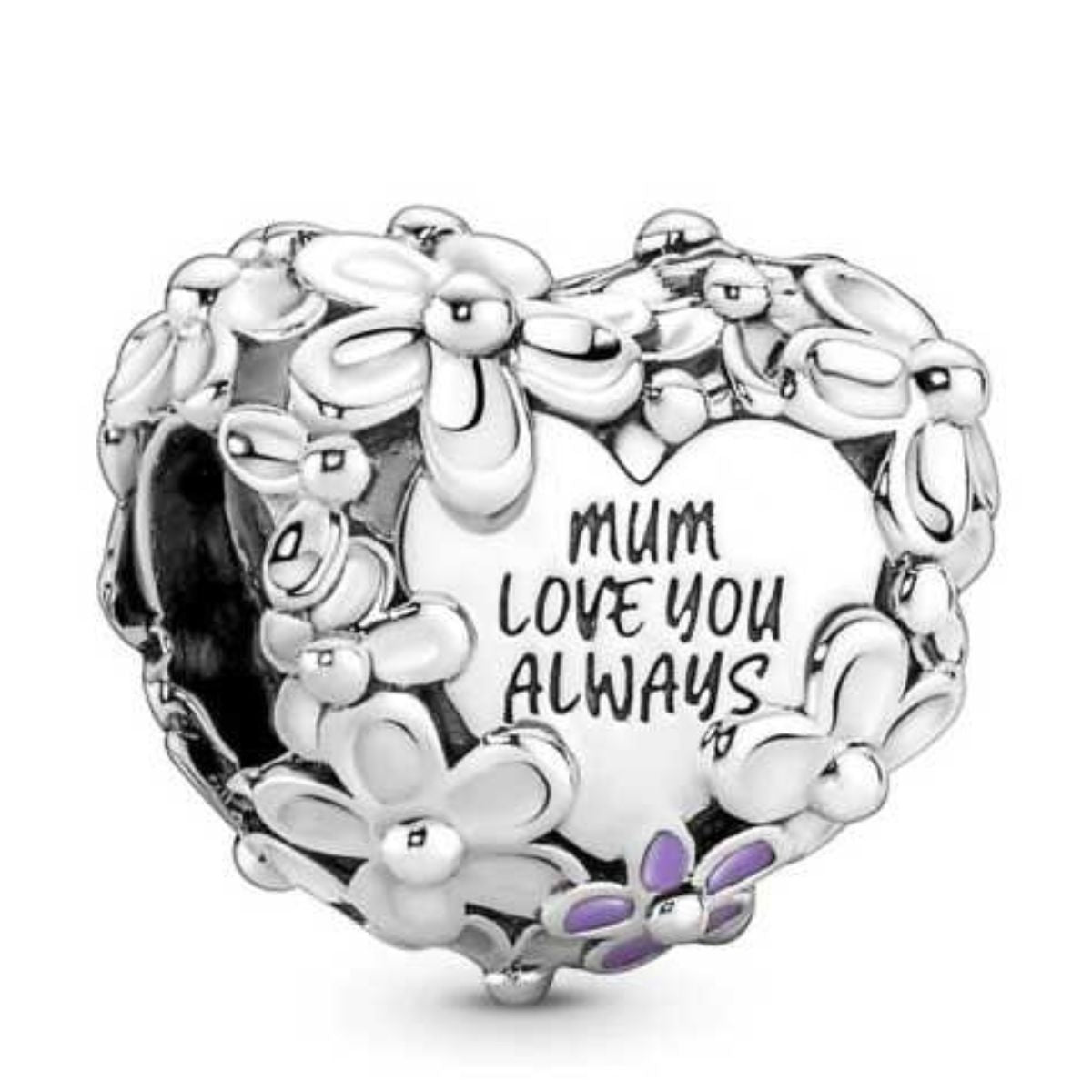 Charm Pandora Corazón Margarita Mamá
