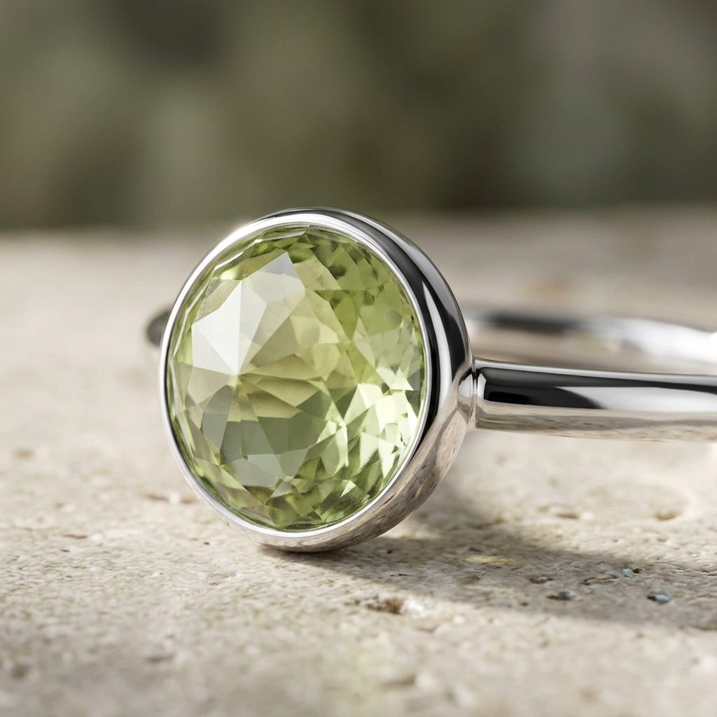 Anillo PANDORA en Plata Gota de Agosto Peridoto