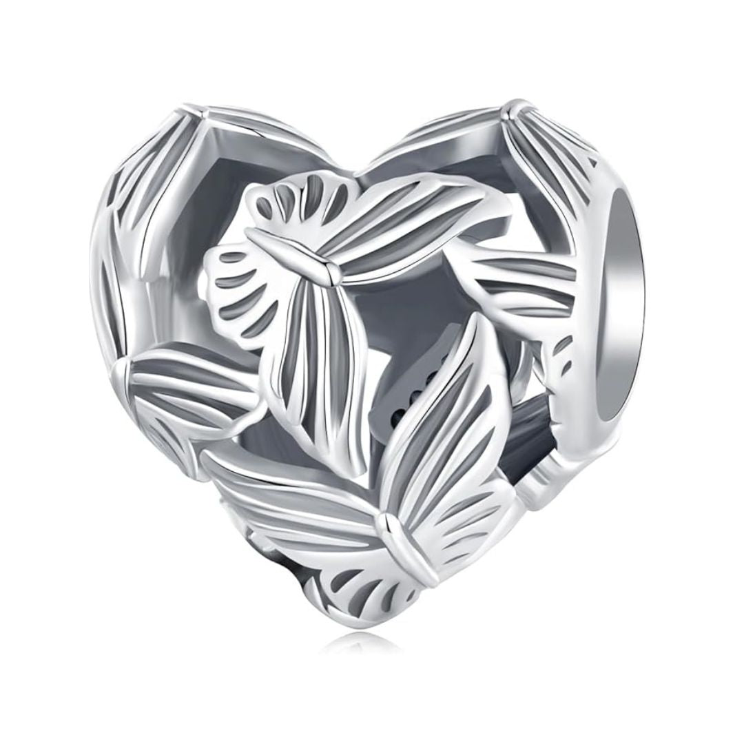 Charm Mariposas en forma de corazón