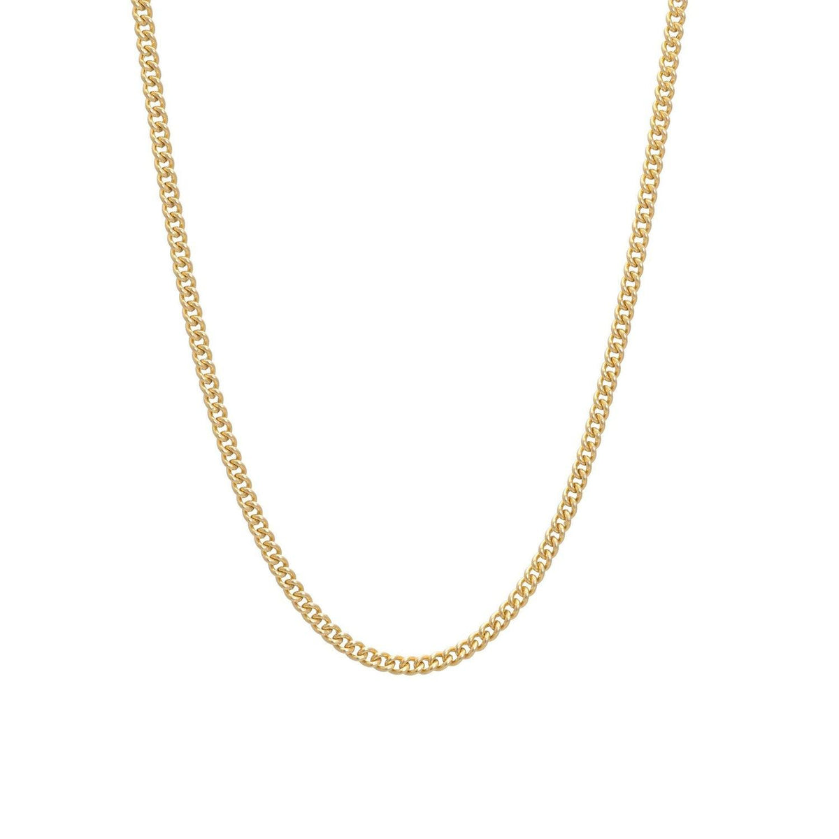 Collar de Eslabones Clásicos Dorados de Acero