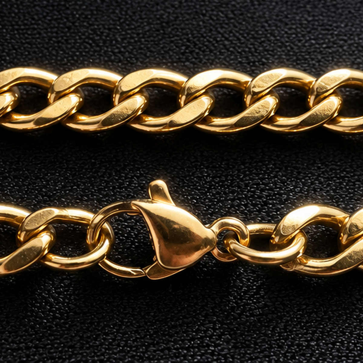 Collar de Eslabones Clásicos Dorados de Acero