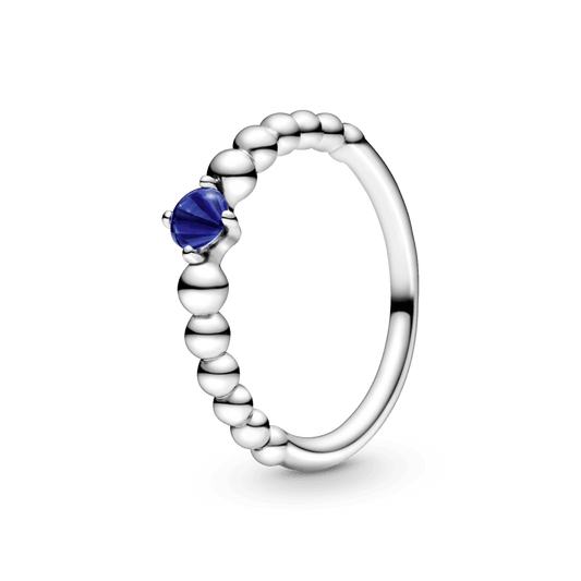 Anillo Pandora de abalorios Topacio Azul Pandora Signature