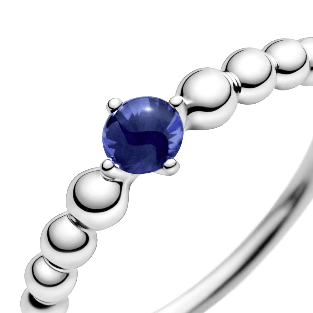 Anillo Pandora de abalorios Topacio Azul Pandora Signature