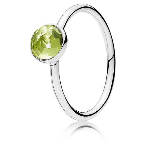 Anillo en Plata Gota de Agosto Peridoto.