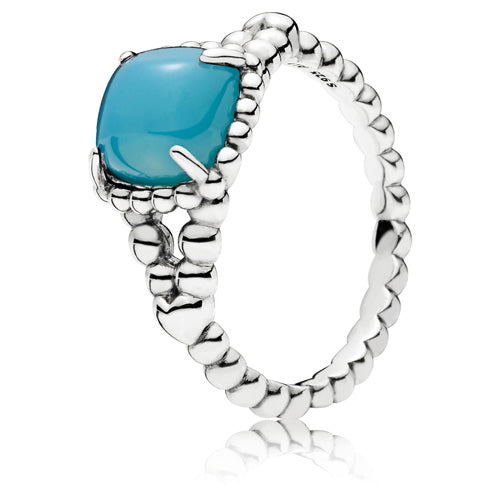 Anillo en Plata Espíritu Vibrante Cristal Azul Buce