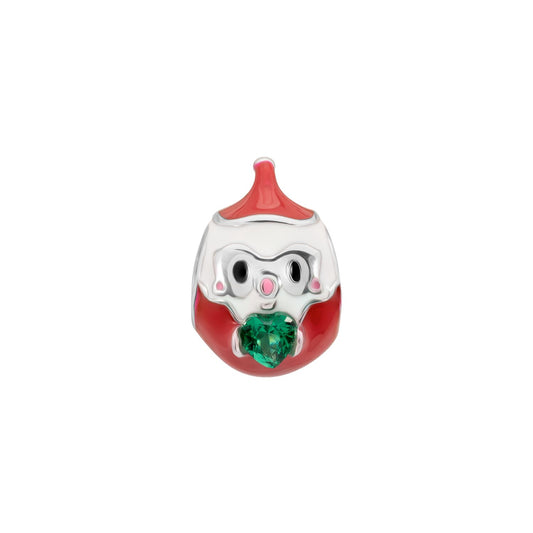 Charm Papá Noel Gnoce en Plata 925 con Zirconia Verde Esmeralda