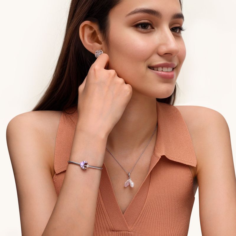 Charm Gnoce Purple Star Moon que brilla en la oscuridad
