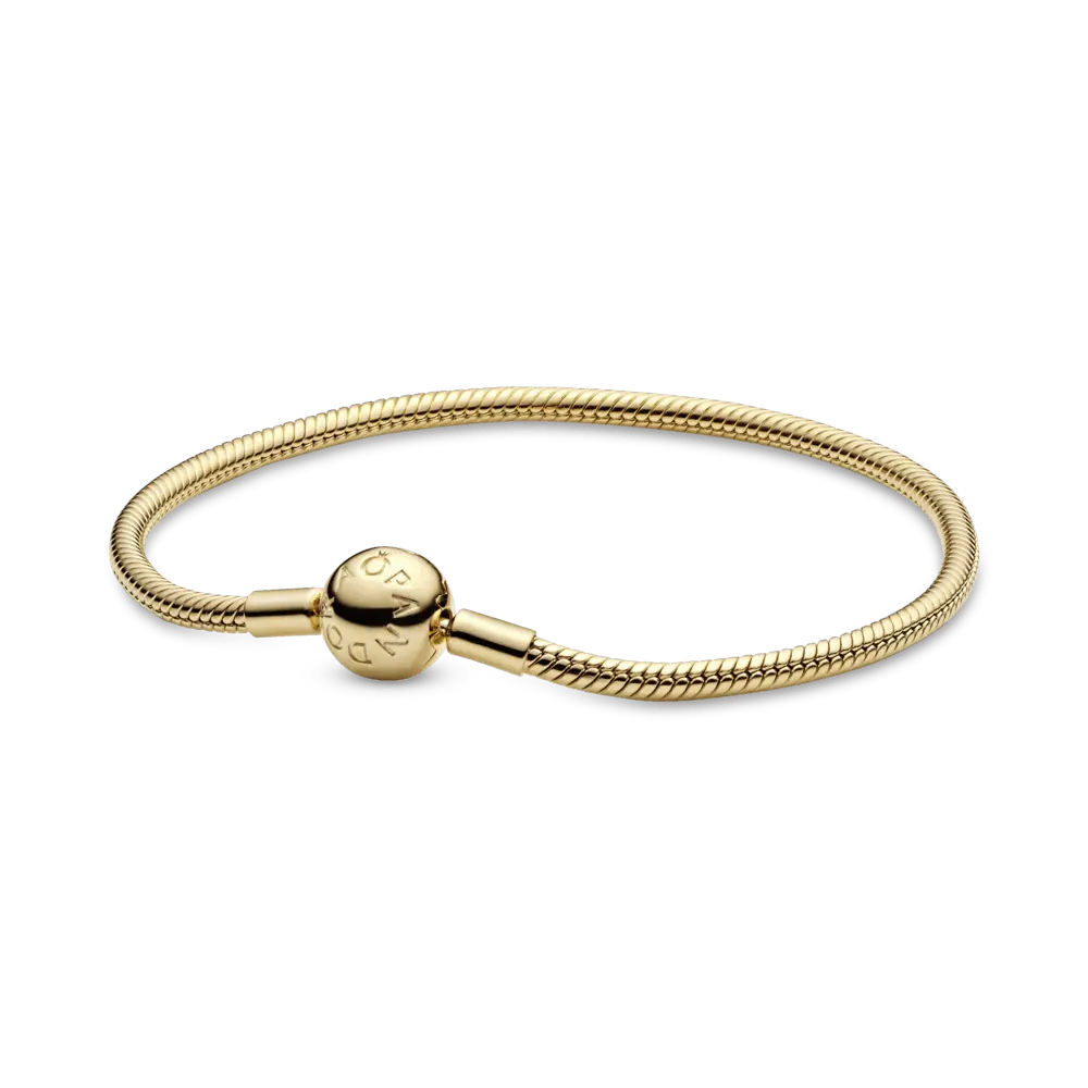 Brazalete Cadena de Serpiente Pandora Moments con Recubrimiento en Oro de 14K