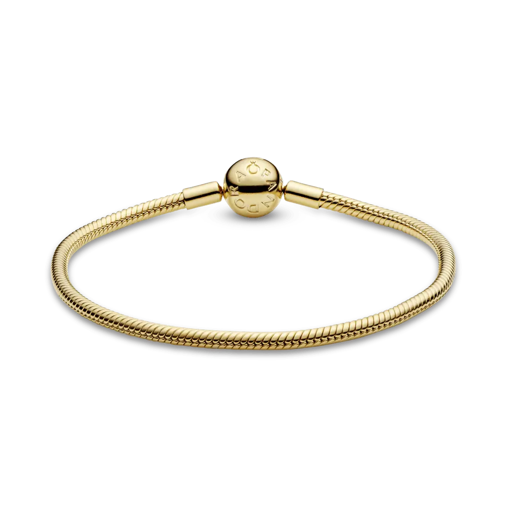 Brazalete Cadena de Serpiente Pandora Moments con Recubrimiento en Oro de 14K