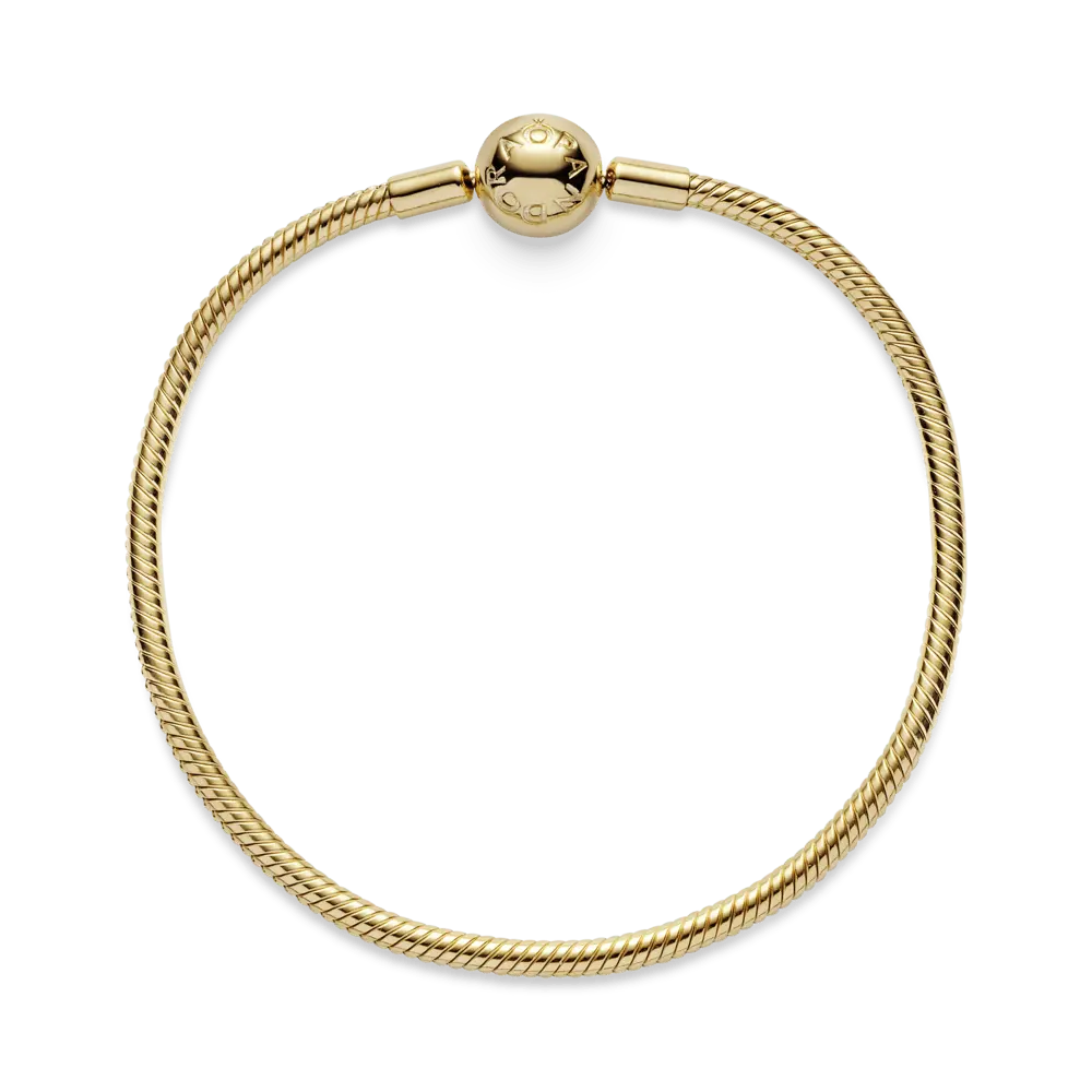 Brazalete Cadena de Serpiente Pandora Moments con Recubrimiento en Oro de 14K