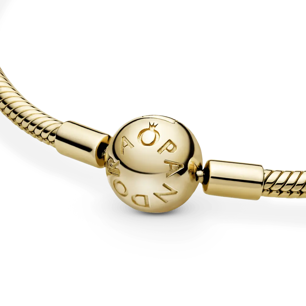 Brazalete Cadena de Serpiente Pandora Moments con Recubrimiento en Oro de 14K