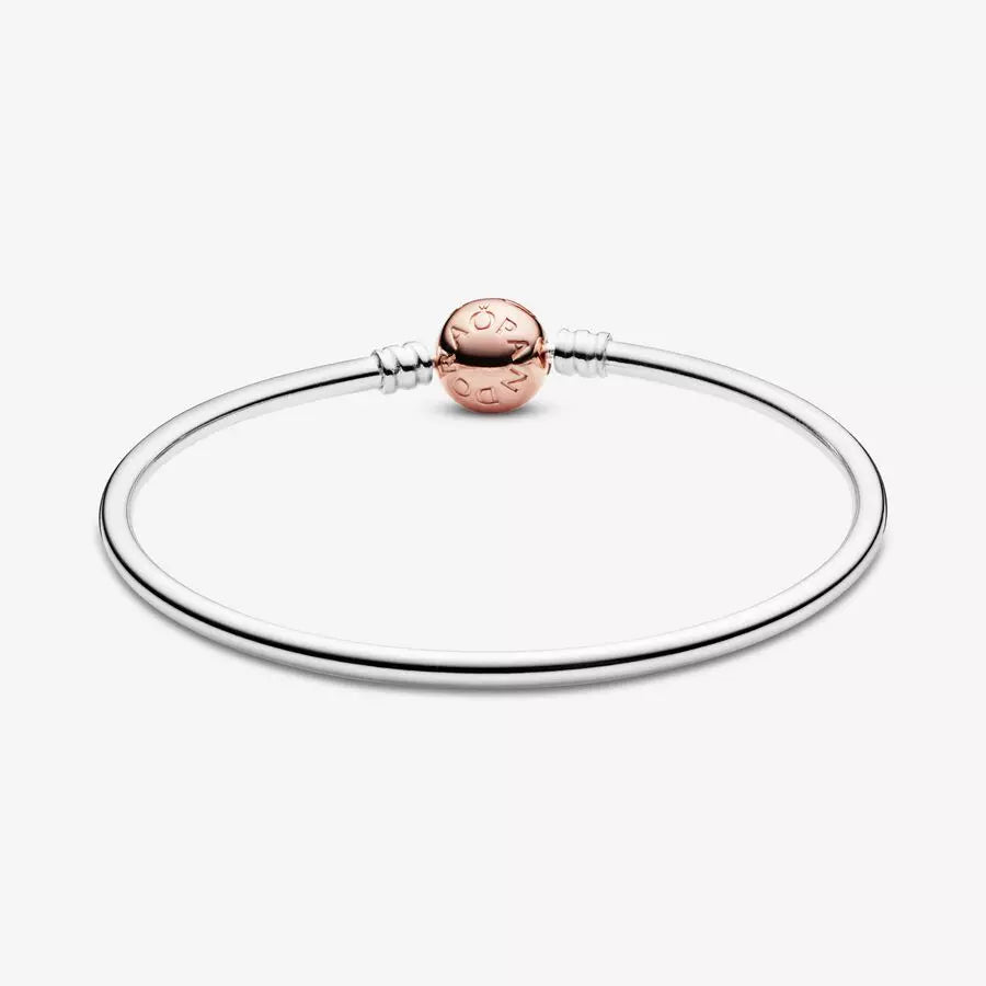 Brazalete rígido broche Pandora Moments en Recubrimiento en Oro Rosa de 14k