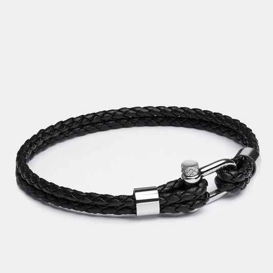Pulsera Elegatto Helix Black Cuero