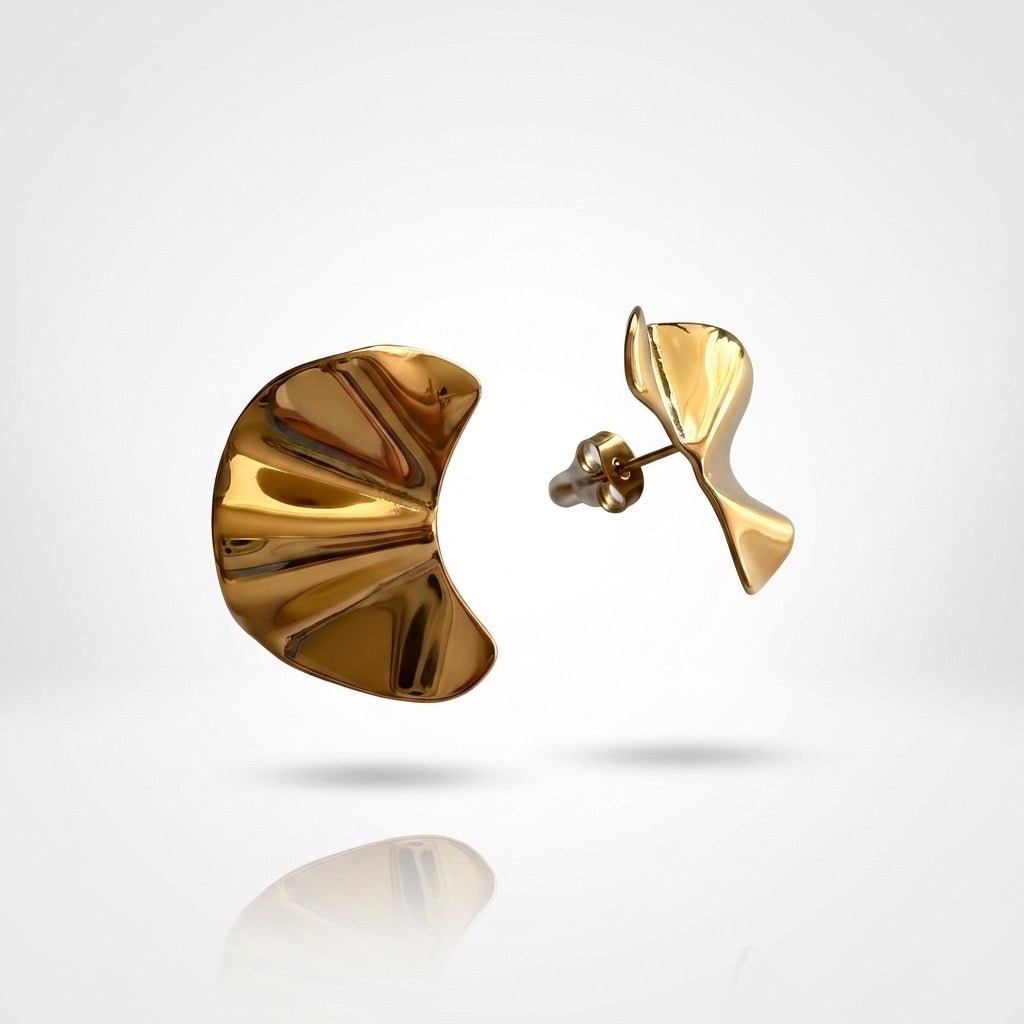 Aretes Esculturales Ondulados