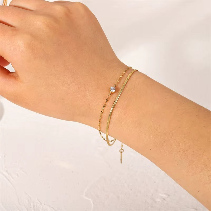 Pulsera Serpiente con Cristal