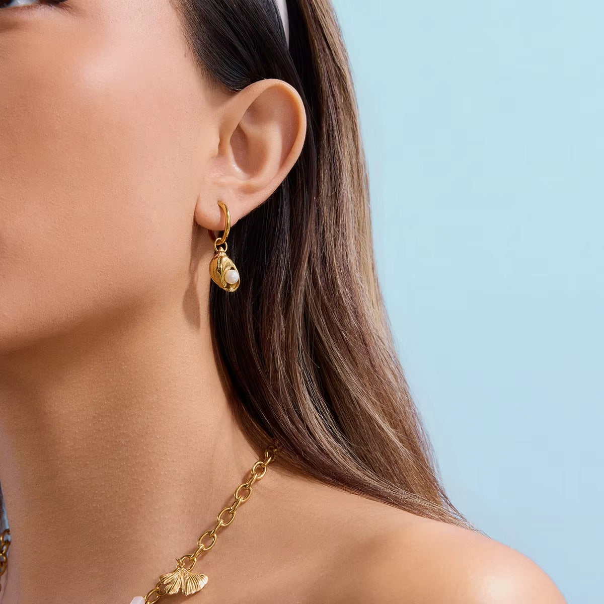 Aretes Huggie Oceánicos