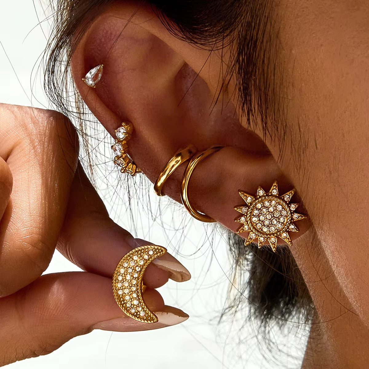 Aretes Sol y Luna