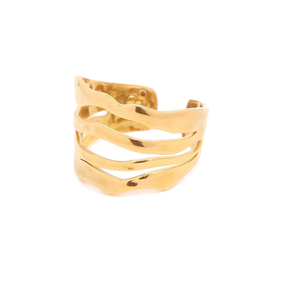 Anillo regulable Ondas Doradas