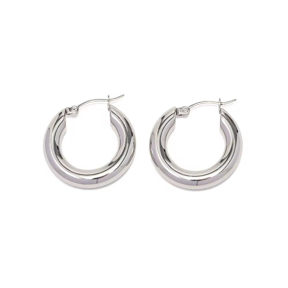 Aretes Huggie Oversize Pulidos