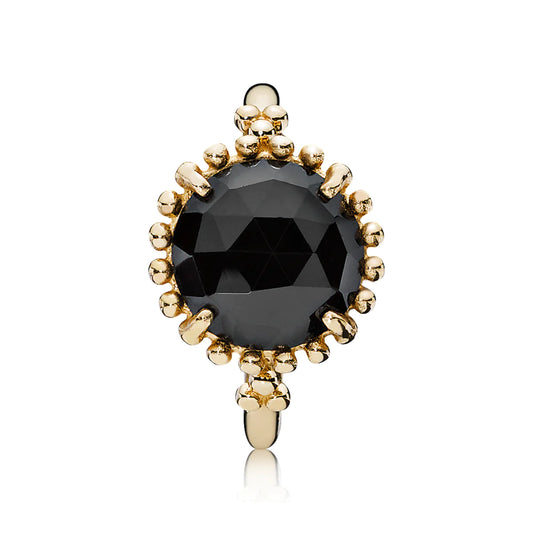 Anillo de PANDORA en Oro 14k Espinela negra