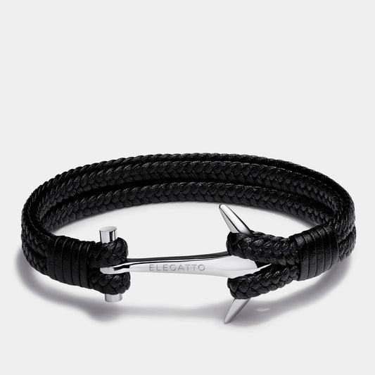 Pulsera Ancla duo de cuero