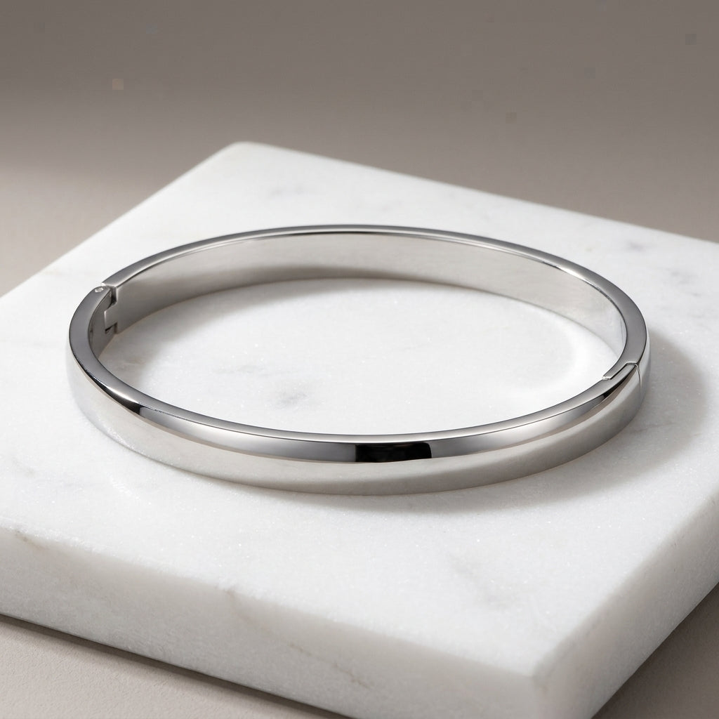 Pulsera Bangle Pulida Plata